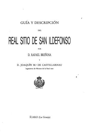 Guía y descripción del Real Sitio de San Ildefonso